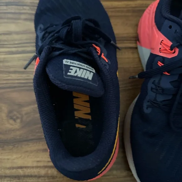 Nike Air Zoom Structure 32 Blue and Orange Running Shoes - Picture 5 of 6